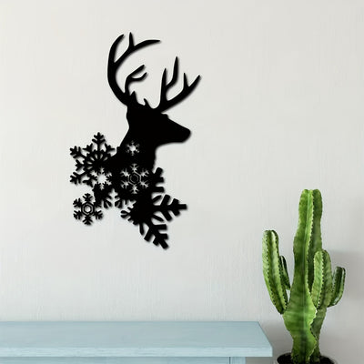 Merry Christmas Metal Deer Wall Decor: A Festive Addition to Any Room