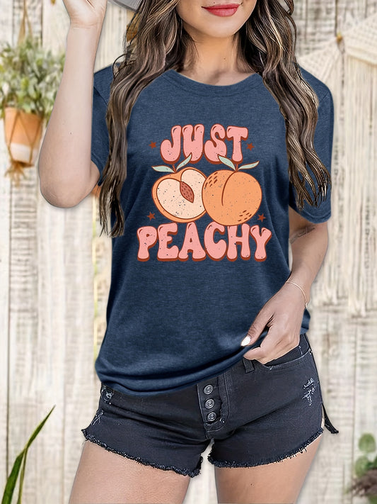 Look effortlessly stylish with this Peach Letter Print Tee. The soft peach hue and stylish lettering make it the ideal weekend staple. Crafted from lightweight, breathable cotton, this tee is comfortable and versatile. Enjoy relaxed chic at its best.