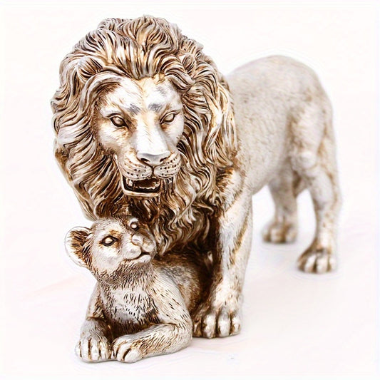 This Majestic Resin Lion and Child Statue symbolizes divine protection and love for your home. Hand-crafted with high-quality resin, this statue features intricate details, capturing the strong bond between a lion and a child. Bring a touch of elegance and meaning to your home decor with this symbol of strength and love.