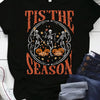 Halloween Funny Skeleton & Letter Print T-Shirt: A Stylish Casual Short Sleeve Tee for Women's Spring/Summer Wardrobe