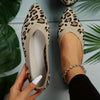 Leopard Chic: Women's Stylish Pointed Toe Slip-On Flats for Effortless Casual Elegance