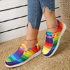 Rainbow Striped Canvas Shoes for Women - Lightweight and Comfortable and Versatile Walking Shoes