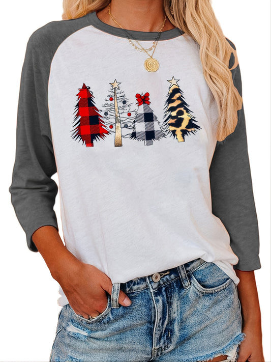 Celebrate the holiday season in style with this festive Christmas Tree Print T-Shirt. Its comfortable half-sleeve design, made from soft and breathable fabric, will keep you looking good and feeling great all day long. The fun and fashionable Christmas tree pattern will make sure you stand out from the crowd.