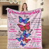 Butterfly and 'To My Granddaughter' Letter Print Flannel Blanket - Soft and Soothing Throw for Couch, Bed, and Sofa
