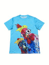 Cartoon Chicken Delight: Women's Casual Short Sleeve T-shirt with Quirky Print for Spring/Summer