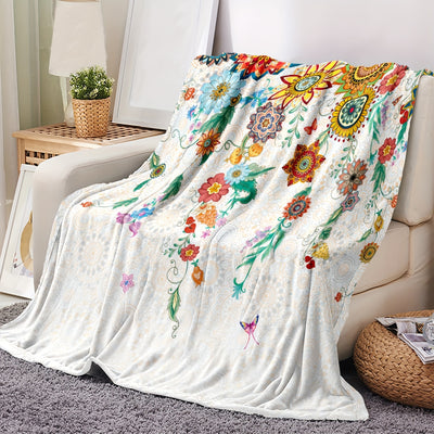 Bohemian Flower Print Blanket: A Cozy and Stylish Addition to Your Home or On-the-Go