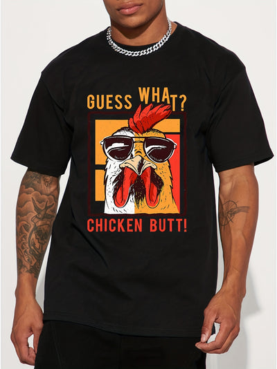 Chicken Prints on Fleek: Men's Casual Trendy T-Shirt for Hip Hop Enthusiasts