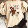 Stylish and Cozy: Women's Plus Size Christmas Casual Sweatshirt with Graphic Letter Print