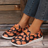 Halloween Pumpkin Pattern Women's Canvas Shoes - Casual Lace Up Low Top Flat Shoes for Comfortable Walking