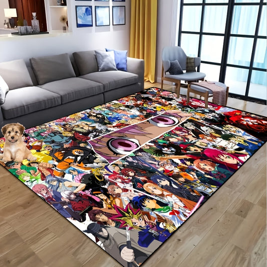 Liven up your home with this Colorful Anime Figures Floor Mat. This stylish rug is made with non-slip, resistant materials to ensure your safety, and features vibrant graphics of your favorite anime characters. Enjoy this beautiful piece of home decor that will last for many years.