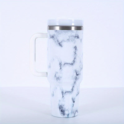 40oz Colors Marble Print Stainless Steel Tumbler - Perfect for Car, Home, Office, & Travel!