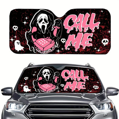 Shield your vehicle from the sun's rays with this Skull Scream Windshield Sunshade. This sunshade is designed to provide maximum protection for your windshield, thanks to its reflective material and unique gothic style. Enjoy peace-of-mind knowing your car is safeguarded from harsh UV rays.