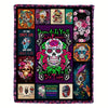 Colorful Skull Floral Print Flannel Blanket: Cozy and Stylish Throw Blanket for Every Occasion