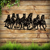 Upgrade your entryway decor with this Rustic Metal Horse Wall Art. The perfect gift for horse lovers, this piece adds a touch of charm and wildlife to any farmhouse aesthetic. Quality metal construction ensures durability and long-lasting beauty. Transform your space with this unique and elegant wall art.