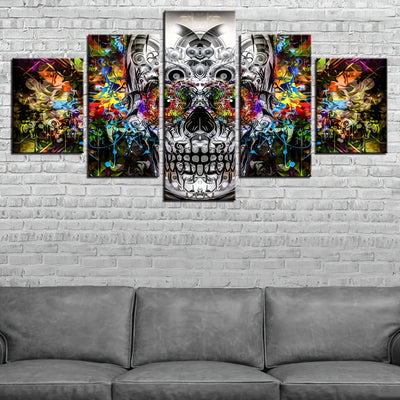 5pcs Modern Art Graffiti Horror Skull Poster - Ideal Gift for Home Decor and Room Decoration