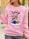 Festive Christmas Deer Print Pullover Sweatshirt: A Cute and Cozy Addition to Women's Winter Wardrobe