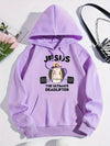 The Jesus Pattern Hoodie: Stay Warm and Stylish in this Casual Drawstring Hooded Sweatshirt for Winter/Fall Women's Clothing