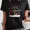 Festive Delight: Snowman Graphic Casual Sports T-Shirt for Stylish Women - Perfect for a Merry Christmas!