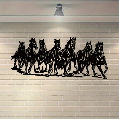 Rustic Metal Horse Wall Art: Enhance Your Entryway with Farmhouse Decor and Wildlife Charm - Perfect Horse Lover Gift!