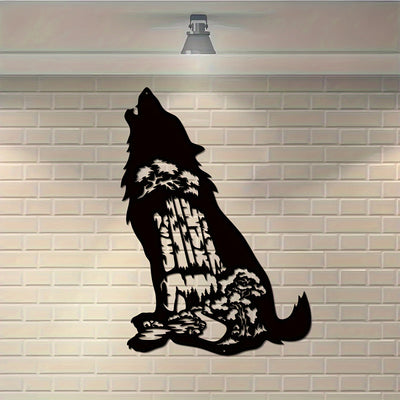 Wild and Majestic: Wolf Monogram Metal Sign - A Striking Addition to Your Home Decor