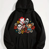 Fear-infused Style: Women's Horror Movie Print Hoodie - Embrace the Chills This Winter-Fall Season!