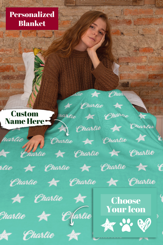 Personalized Name Blanket, Custom Name Blankets, Gift For Kid Mom Dad BL15