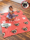 Personalized Pet Face And Name Blanket, Custom Dog Face Blankets BL11
