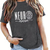 Nurse Letter and Brain Print T-Shirt: A Casual and Trendy Addition to Your Wardrobe