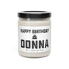 Happy Birthday Candle Template, Happy Birthday Custom Name, Candle Gift, Soy Candle 9oz CJ29