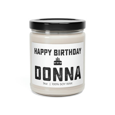 Happy Birthday Candle Template, Happy Birthday Custom Name, Candle Gift, Soy Candle 9oz CJ29