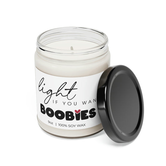 Light If You Want Boobies, Gift For Sexy Night, Soy Candle 9oz CJ09