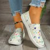 Heartbeat Chic: Women's Heart Pattern Canvas Shoes for Casual and Trendy Comfort