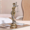 Justice Goddess Resin Ornament: A Fairness Inspired Art Piece for Home and Office Decor