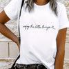 Spring & Summer Vibes: Women's Casual Short Sleeve Letter Print Crew Neck T-Shirt