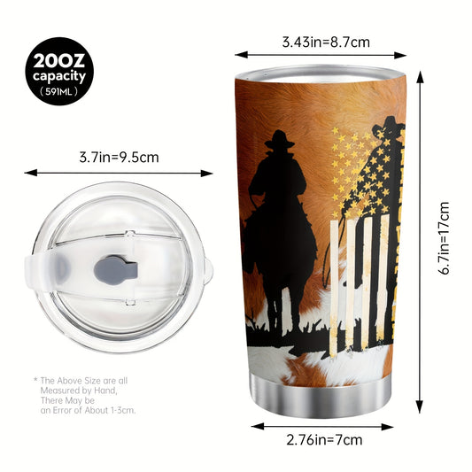 20oz Cool Hunter Stainless Steel Tumbler: The Perfect Gift for Patriotic Dad & Son Huntsmen! Ideal Christmas & Birthday Gift
