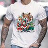 Cute Santa Corgi Men's Tee: Stylish and Casual Short Sleeve T-Shirt for Summer