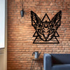 Sleek Beauty: Sphynx Cat Metal Wall Art - A Perfect Gothic Room Decor and Gift for Cat Lovers