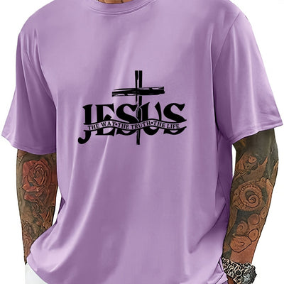 Jesus Saved My Life: Men's Casual Short Sleeve T-shirt - Perfect Gift for Summer, Spring, and Fall