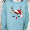 Festive Christmas Elk Print Sweatshirt: Cozy & Stylish Women's Casual Long Sleeve Crew Neck Sweater