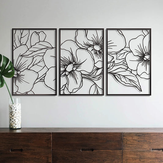 Elevate your home decor with Black Floral Elegance, a stunning minimalist metal wall art piece. The single line design adds a touch of modern elegance while the intricate floral pattern brings a touch of nature into your space. Perfect for adding a unique and sophisticated touch to any room.