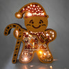 Whimsical Gingerbread Man Wood Carving Night Light: Festive Christmas Decoration and Thoughtful Gift