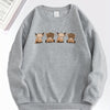 Cute and Cozy: Cow Print Pullover Sweatshirt for Women - Perfect for Casual Style!