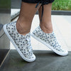 Cute and Comfortable: Women's Kawaii Cat Print Canvas Shoes - Lightweight Lace-Up Sneakers for Casual Outdoor Style