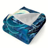 Wolf Dream Print Flannel Blanket: Cozy All-season Bedding for Sofa, Bed, and Travel