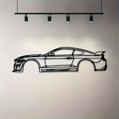 Metal Racing Silhouette Wall Art: Perfect Indoor/Outdoor Decoration for Car Enthusiasts and Automan Gift