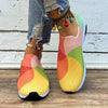 Stylish and Comfortable Women's Colorblock Sock Sneakers: Slip-on Soft Sole Platform Knitted Shoes for a Trendy and Breathable Look