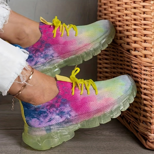 Combining stylishness, breathability and comfort, Women's Vibrant Chunky Sneakers are perfect for any of your outdoor sport activities. With a unique design and airy materials, the shoes provide optimal support for your feet while giving you the comfort you need.