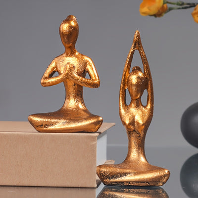 Whimsical Yoga Figurines: Modern Coffee Table Decor Resin Ornaments for Creative Bedroom Accessories and Household Decoration