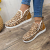 Cozy and Stylish: Women's Leopard Print Fuzzy Slip-On Shoes - Perfect for Winter