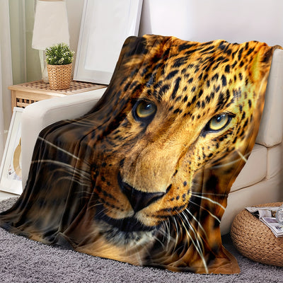 Cozy and Stylish Leopard Print Blanket: The Perfect Gift for Kids, Teens, and Everyone!